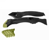 Set 5 Unelte Intins Curatat Silicon Dedra, Profesional, Plastic, Universal, Cutit Rosturi, Albastru