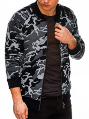 Bluza casual barbati B1028-gri-camuflaj foto