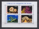 ROMANIA 2002 LP 1577 a CORALI SI ANEMONE BLOC MNH