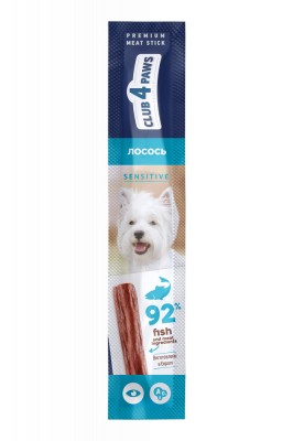 Club 4 Paws Premium Sensitive Recompense pentru caini stick cu somon, 12g foto