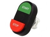 Comutator dublu 22mm roșu/verde fără IP66