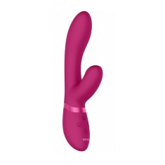 Vibrator Kyra Double Action Vibrating Pulse-Wave Stimulator Silicon Roz 21.3 cm