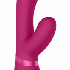 Vibrator Kyra Double Action Vibrating Pulse-Wave Stimulator Silicon Roz 21.3 cm