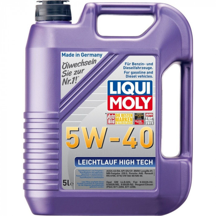 Ulei motor Liqui Moly Leichtlauf HT 5W40 5L 3864