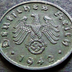 Moneda istorica 1 REICHSPFENNIG - GERMANIA NAZISTA, anul 1942 A * cod 734