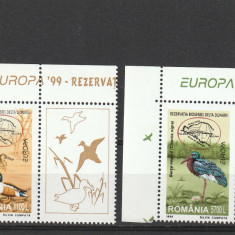 CEPT Europa Rezervatie Delta serie cu vinieta dreapta , nr lista 1485a,Romania.