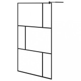 Cumpara ieftin Paravan de dus walk-in, negru, 115x195 cm, sticla securizata