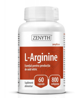 L-Arginine, 60cps, Zenyth Pharmaceuticals foto