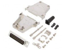 Conector D-Sub 25 Pini Mufă Tată Lipire Pe Cablu Neagră