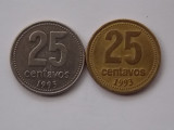 LOT 2 MONEDE DIFERITE -25 CENTAVOS 1993 ARGENTINA, America Centrala si de Sud