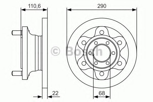Disc frana IVECO DAILY III platou / sasiu (1999 - 2006) BOSCH 0 986 479 S95