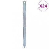 vidaXL Țăruși de cort, 24 buc., 30 cm, &Oslash;20 mm, oțel galvanizat