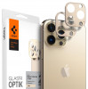 Set 2 Folii de protectie camera Spigen Optik.TR Protector pentru Apple iPhone 13 Pro/13 Pro Max Auriu