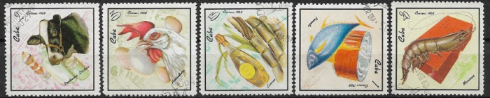 C3616 - Cuba 1968 - Fauna 5v. stampilat