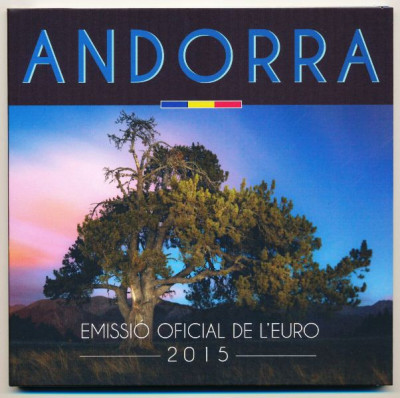 Andorra 2015 - 1 cent - 2 euro / set monetarie / folder original / BU foto