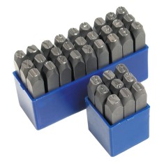 Trusa de poansoane cu litere si cifre Dema 18501, 10 mm, 36 piese