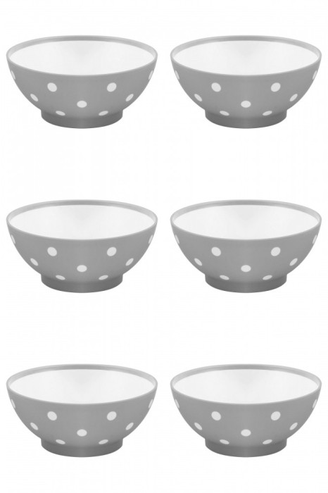 Set boluri, 6 piese, 1.5 L, Plastic, Gri