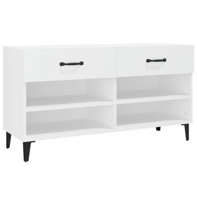 Pantofar, alb, 102x35x55 cm, lemn compozit foto