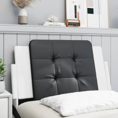 vidaXL Pernă pentru tăblie pat, Zadar, negru și alb, 90 cm, piele artificială 374842