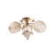 Lustra Julia 8010/3, rotund, 3*e27, schelet auriu, abajur semitransparent cristal