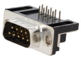 D-Sub 9 PIN Soclu Tată PCB Unghi 90&deg; THT 3A 250V, MH CONNECTORS