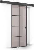 Usa culisanta Boss &reg; Black, model Rezidence negru, 80x215 cm, sticla 8 mm bronz securizata, glisanta in ambele directii