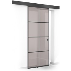 Usa culisanta Boss &reg; Black, model Rezidence negru, 60x215 cm, sticla 8 mm bronz securizata, glisanta in ambele directii