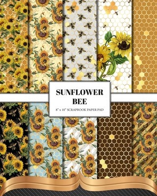 Sunflower Bee Scrapbook Paper foto