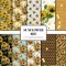 Sunflower Bee Scrapbook Paper
