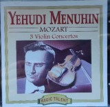 CD # Mozart, Enescu ; Sargent ; Yehudi Menuhin &lrm;&ndash; 3 Violin Concertos t =Nou= SIGILAT !! (M)