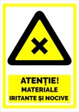 Indicator pentru materiale iritante si nocive