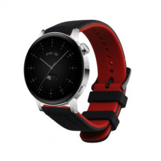 Curea kwmobile pentru Huawei Watch GT3 (42mm)/Watch GT2 (42mm)/Watch 2, Silicon, Negru/Rosu, 61309.01