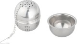 Infuzor pentru ceai MagicHome din inox, forma ou, cu suport