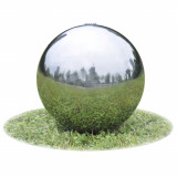 Fantana sferica de gradina cu LED-uri, 20 cm, otel inoxidabil GartenMobel Dekor, vidaXL