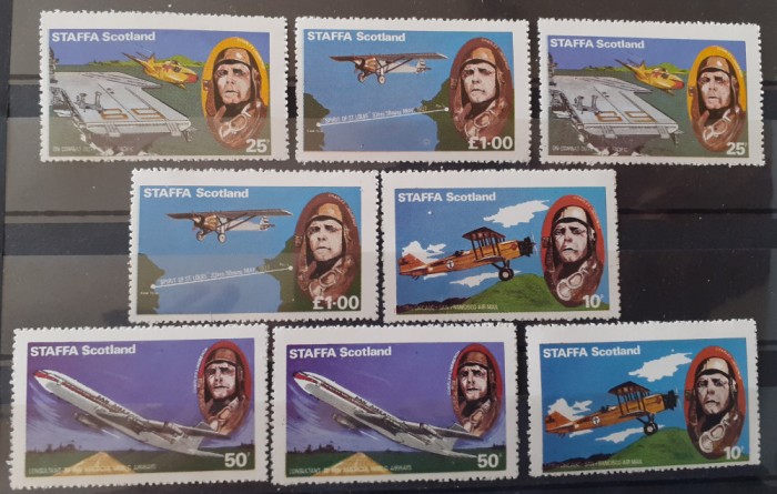 STAFFA AVIATIE, AVIOANE PILOTI 8v. NESTAMPILATA