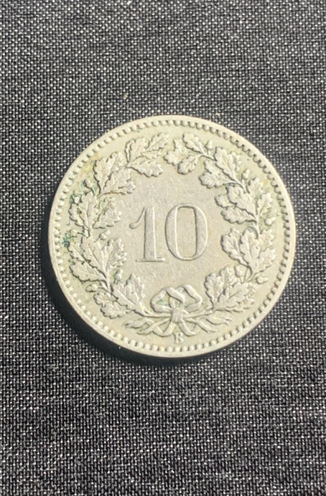 Moneda 10 rappen 1894 Elvetia