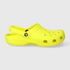 Crocs papuci Classic culoarea galben 10001