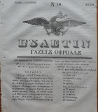 Ziarul Buletin, gazeta oficiala a Principatului Valahiei, nr. 70, 1839