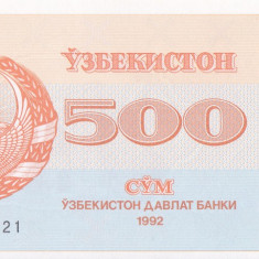 Bancnota Uzbekistan 500 Sum 1992 - P69a UNC