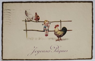 JOYEUSES PAQUES , FELICITARE DE PASTE , 1930 foto