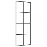 Cumpara ieftin Usa glisanta, negru, 76x205 cm, aluminiu si sticla ESG