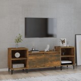 VidaXL Comodă TV, stejar fumuriu, 160x35x55 cm, lemn prelucrat