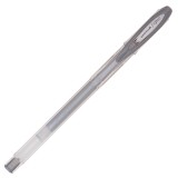 Pix cu gel Uni-ball Signo Noble Metal UM-120NM, 0.8mm,cu capac, corp transparent, scris argintiu