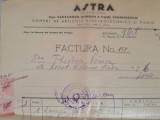 Factura ASTRA, electro si radio, Str Regala 8, Buc, Alex. Gorgos&amp;P. Teodorescu
