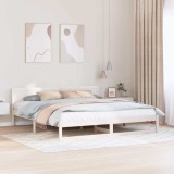Cumpara ieftin Cadru de Pat Alb Lemn 180 x 200 cm Rezistent Cadru de Pat