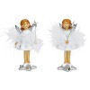 Ingeras Decorativ cu Pene Albe, 11cm, Rasina, Obiect Decor Casa, Jad