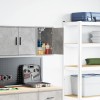 Dulap perete garaj Gossi, lemn prelucrat gri beton, 30x30x41 cm, depozitare unelte si accesorii, rezistent umiditate, sarcina 60kg