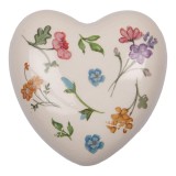 Cumpara ieftin Decoratiune Inimioara cu Flori ceramica multicolora 12x12x4 cm