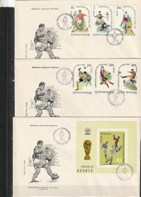 RO - FDC - C.M. FOTBAL SPANIA ( LP 1046-1047 ) 1981 ( 3 DIN 3 ) foto