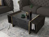 Cumpara ieftin Măsuţă de cafea Veyron Negru 103.8x37.3x60 cm